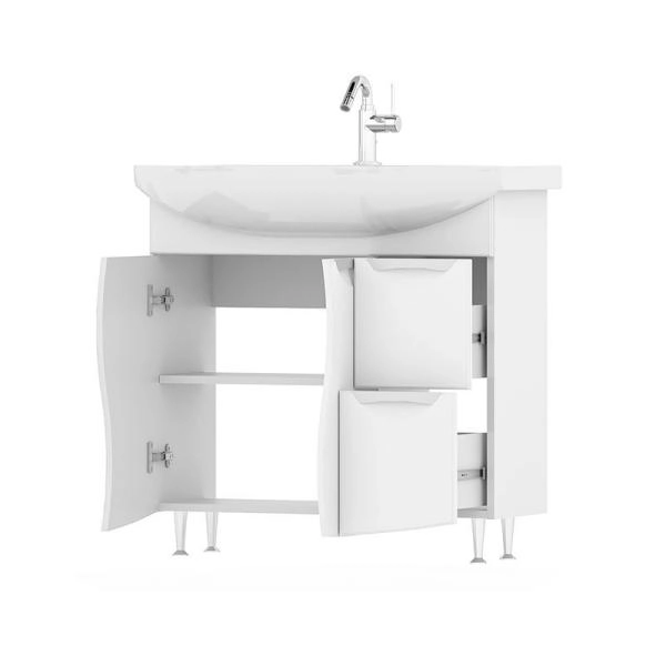 Тумба для ванной Volna Adel 80 2D.2Y напольная (Балтика) раковина отдельно