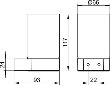 Держатель стакана KEUCO Plan Black Selection Черный матовый 14950379000