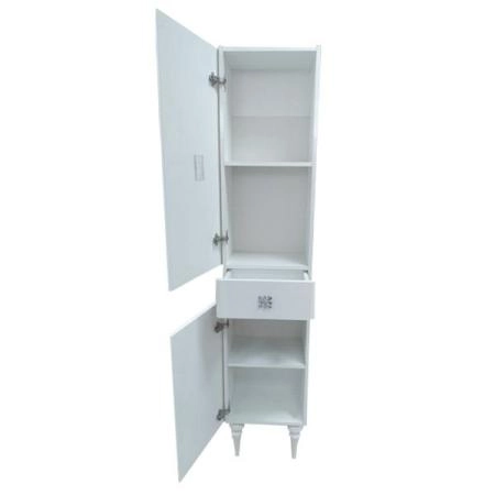 Шкаф-колонна Comforty Монако-40 левая белый глянец