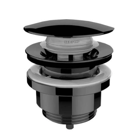 Донный клапан Bossini Z000301.073 Click-Claсk, с переливом, черный матовый