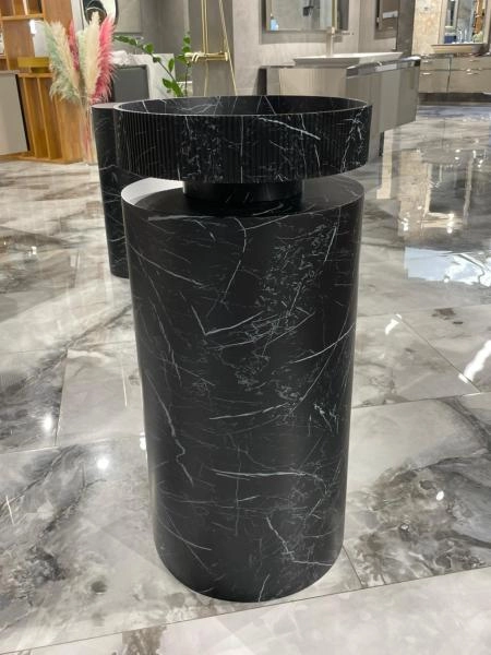 Пьедестал для раковины Boheme SOLE Corian 400*720 Nero Marquina 801/40-Base-NM