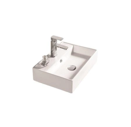 Раковина SantiLine SL-1001 61x46 на столешницу керамическая Белый