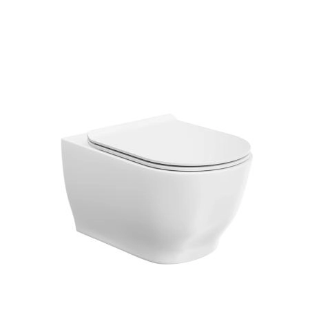 Унитаз Kerama Marazzi MODULA МОДУЛА MO.wc.02 подвесной безободковый с крепежом, белый глянцевый