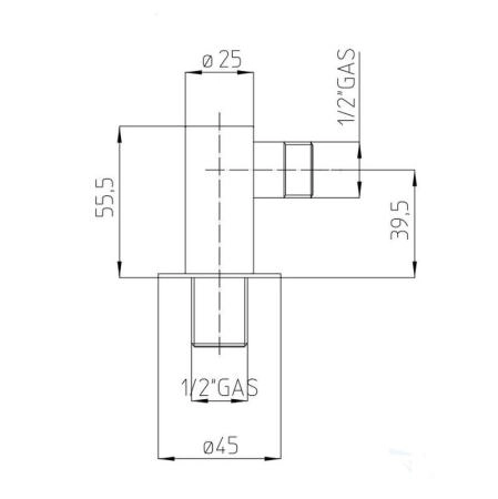 Шланговое подсоединение Bossini V00235.021, золото