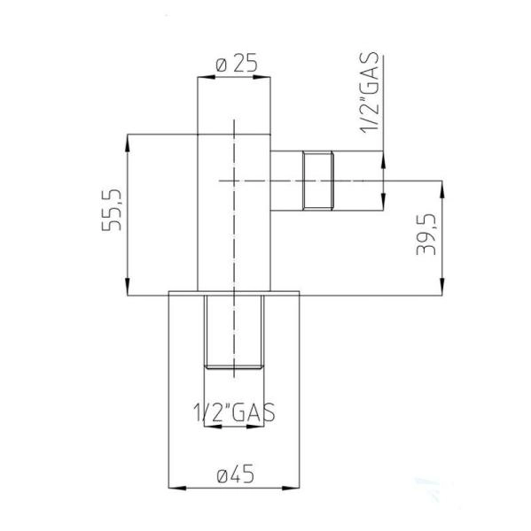 Шланговое подсоединение Bossini V00235.021, золото