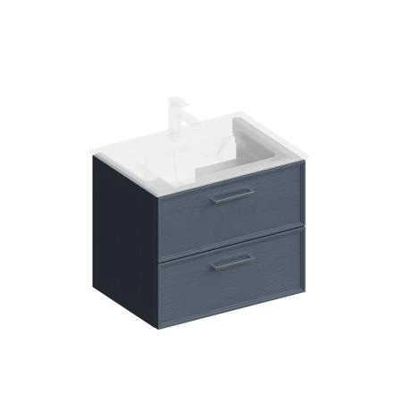 Тумба Kerama Marazzi PIANO CLASSIC ПИАНО КЛАССИК PIA.CL.65\BLU.M подвесная 65 см, 2 ящика, ясень синий матовый