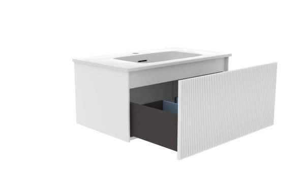 Тумба под раковину LA FENICE TERRA Bianca белая 80 FNC-01-TER-B-80 белый матовый