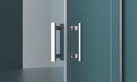 Душевой уголок BelBagno KRAFT 100x80 прозрачное стекло 6 мм профиль хром KRAFT-AH-22-100/80-C-Cr-L