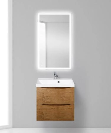 Тумба под раковину Belbagno MARINO Rovere Bianco подвесная 600x450x500 MARINO-600-2C-SO-WO-P