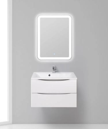 Тумба под раковину Belbagno MARINO Bianco Opaco подвесная 750x450x500 MARINO-750-2C-SO-BO-P