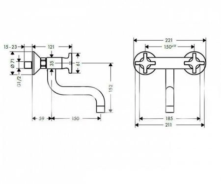 Смеситель для кухни Hansgrohe Logis Classic 71287000 хром