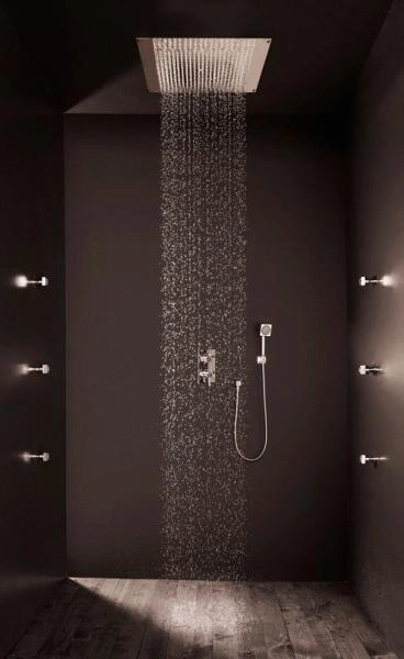 Верхний душ Bossini DREAM-CUBE 470x470 H38459.073, цвет черный матовый