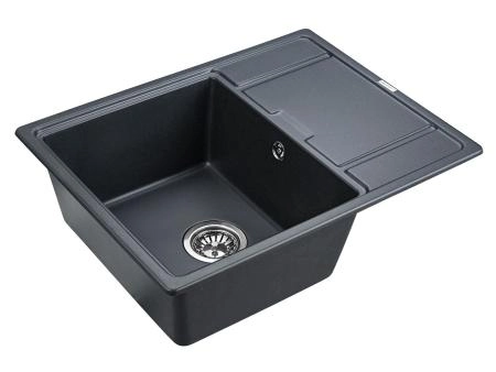 Мойка для кухни Paulmark WEIMAR, PM216550-BLM, черный металлик, 650х500 мм