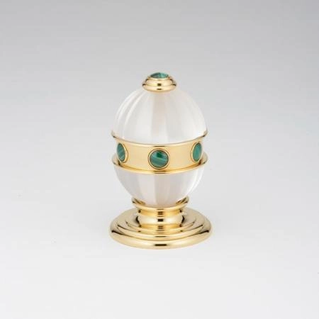 THG Amboise Malachite Вентиль смесителя для раковины, вставки малахит, цвет: полированное золото