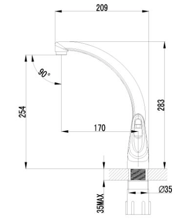 Смеситель Lemark Luna LM4155C для кухни