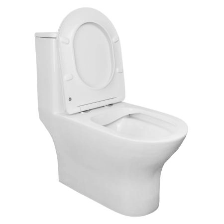 Унитаз моноблок AZARIO Terni 670x350x760 , быстросъемное сиденье микролифт (AZ-8618)