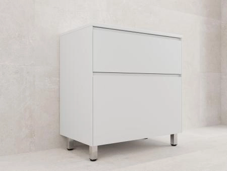 Тумба напольная Style Line ЛИМА 80 эмаль, под раковину LINE 80, 2 ящ., PLUS, белый матовый
