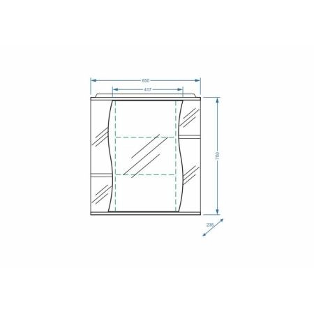 Зеркало-шкаф Stella Polar Лолита 65/С, правое