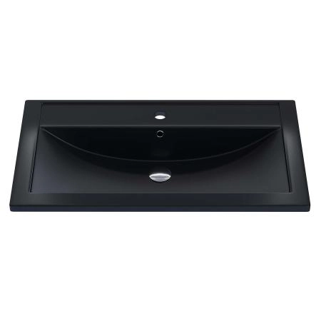 Раковина кварцевая Uperwood Foster Quartz 80 см, черная матовая, уголь