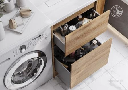 Тумба под раковину AQUATON Лондри 60 Дуб Сантана без фасада 1A266901LH0C0