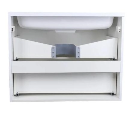 Тумба подвесная Style Line Каре 80 (2 ящ.) Люкс белая, PLUS