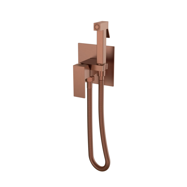 Смеситель гигиенический Boheme Qubic Brushed Bronze 477-BRB