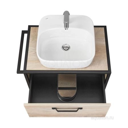 Тумба под раковину AQUATON Лофт Фабрик 65 дуб эндгрейн 1A242301LTDU0