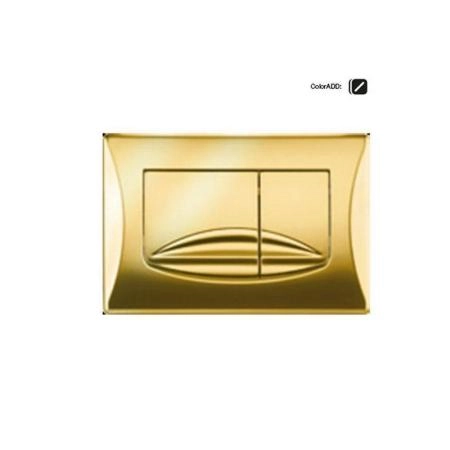 Панель OLI механическая двойная RIVER, пластик, золотой, 638508