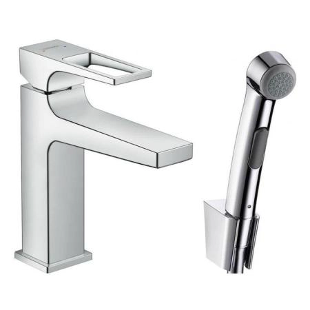 Hansgrohe 74522000 Metropol Смеситель для раковины 177 мм, с гигиеническим душем, хром