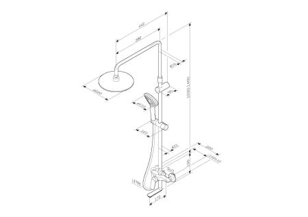 Душевая система AM.PM Sunny F0785C900 хром