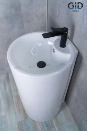 Раковина моноблок Gid Nb135 44x46 напольная белая