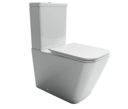 Напольный пристенный унитаз Cubic Rimless