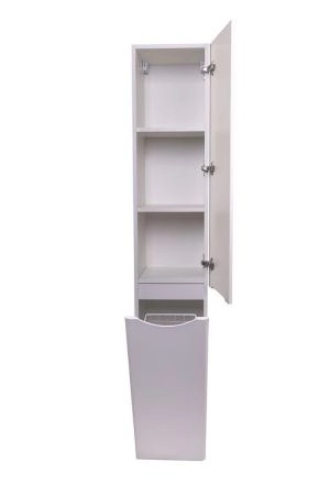 Колонна универсальная Style Line Бергамо с корзиной, Люкс антискрейтч белый, PLUS