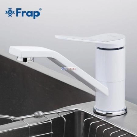 Смеситель для кухни Frap F4545 белый хром