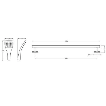 Душевой гарнитур Jacob Delafon EO E99940-CP хром