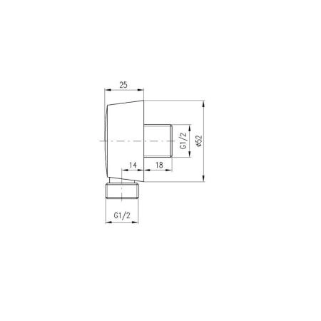 Выход для подключения душевого шланга Rav Slezak MD0018Z, цвет Золото