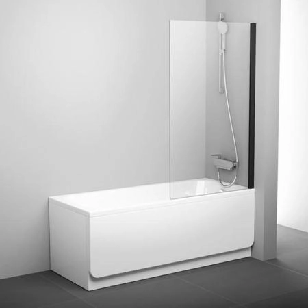 Ravak Pivot Шторка для ванны 80см., транспарент, цвет: черный