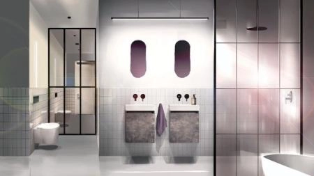 Тумба Belux Мини НП 40 Бетон Чикаго под умывальник Мини 400