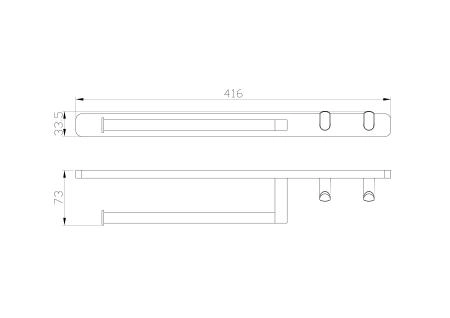 Кольцо для полотенец с 2 крючками WONZON & WOGHAND GRAFFITY, Темный графит (WW-9361)
