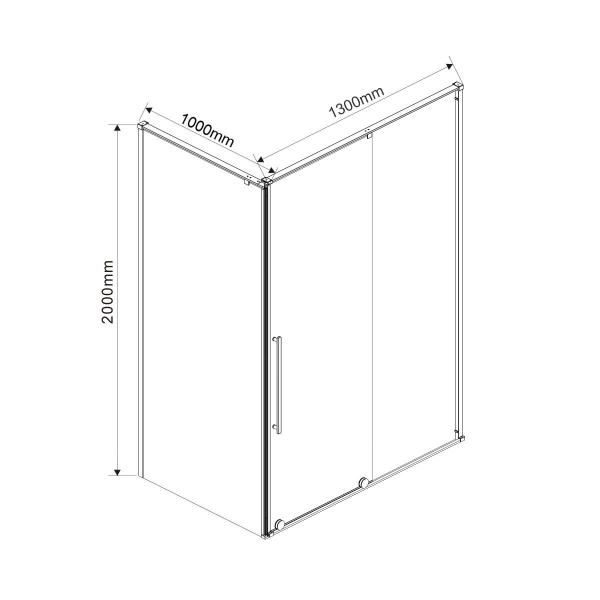 Душевой уголок Vincea Arno VSR-1A1013CL, 1300*1000, хром, стекло прозрачное