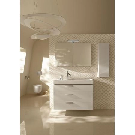 Зеркальный шкаф Jacob Delafon EB797RU-G1C 100 см с подсветкой белый блестящий