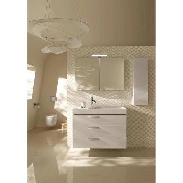 Зеркальный шкаф Jacob Delafon EB797RU-G1C 100 см с подсветкой белый блестящий