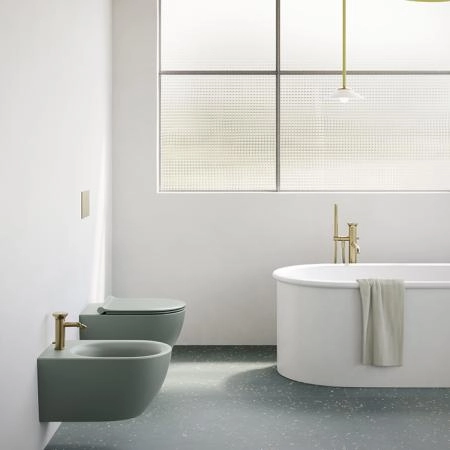 Catalano Sfera Унитаз подвесной 55x35см, безободковый, смыв Tornado, покрытие Twinglaze+, цвет: Aqua Satinato