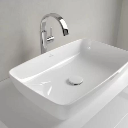 Villeroy&Boch Artis Раковина 58х38.5х12.5см., накладная, без отв., без перелива, TitanCeram, цвет: альпийский белый