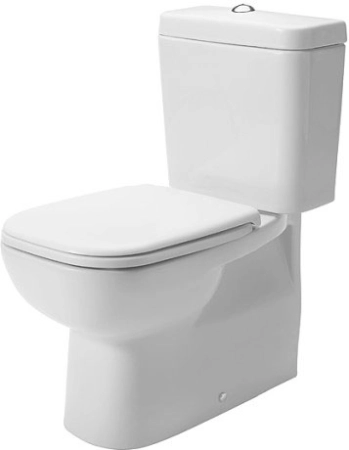 Duravit D-Code унитаз напольный Kombi 650мм, вертикальный смыв, под комплект Vario, цвет белый