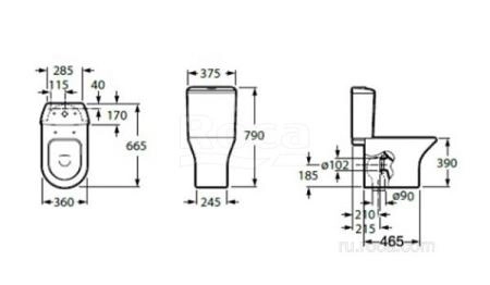 Унитаз (чаша) Roca Leon напольная 342649000