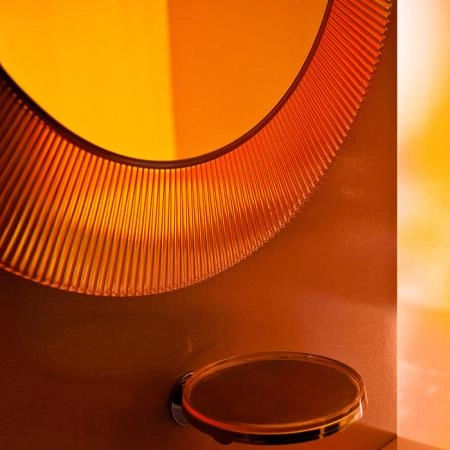 Laufen Kartell Зеркало круглое d=78см, настенное, без подсветки, цвет: оранжевый