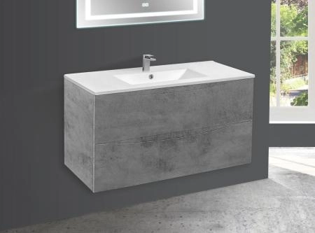Тумба под раковину Vincea Mia 1000 подвесная, 2 выкатных ящика soft close, Beton