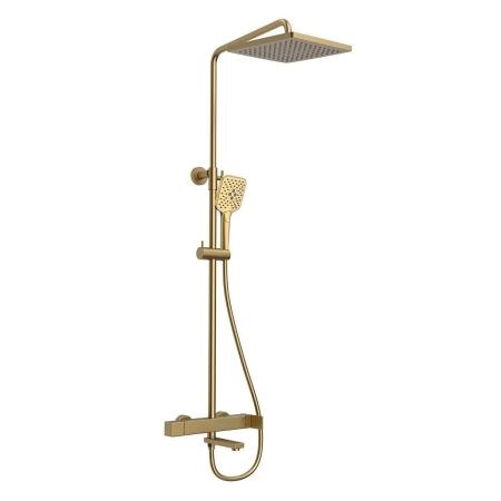 Душевая стойка Vincea Cube VSFS-1C1BG с изливом, брашированное золото
