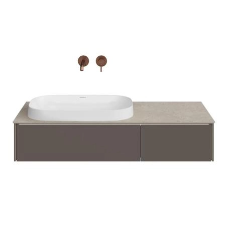 Тумба Kerama Marazzi MAGICA МАДЖИКА MA.120.2\EGR.M подвесная 120, 2 ящика, вечерний серый матовый